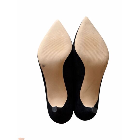 Nordstrom Rack Pumps Size 9 Black Leather Pointed Toe Cushioned - Picture 7 of 7